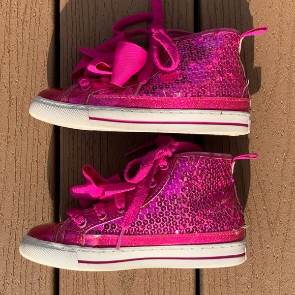 JO JO SIWA GIRLS HIGH TOP SEQUINED SNEAKERS SZ 12 - Picture 4 of 9